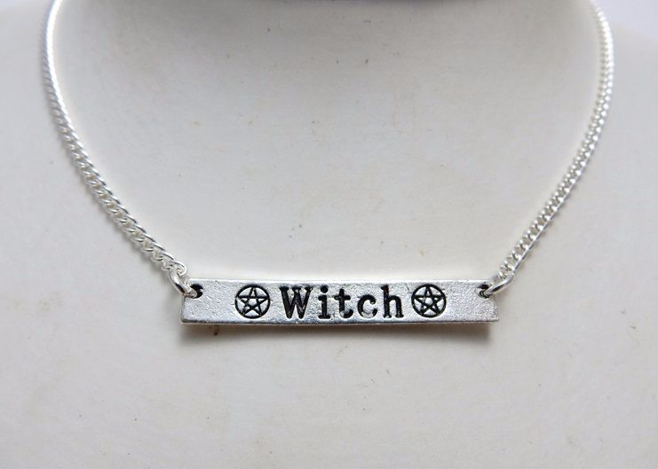Witch Bar Pendant Necklace