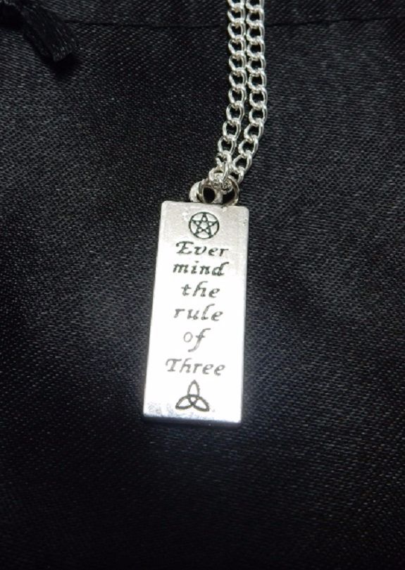 Ever Mind The Rule Of Three bar tag pendant necklace