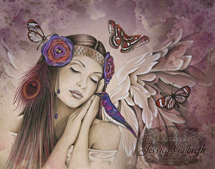 Jessica Galbreth Angel Song Greetings Card