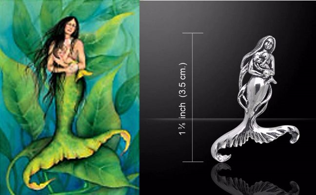 Seer's Child mermaid and baby pendant by Sasha St John