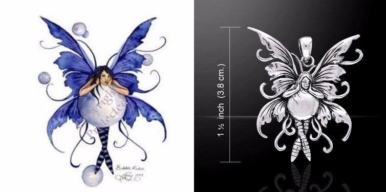 Amy Brown Bubble Rider Fairy Pendant