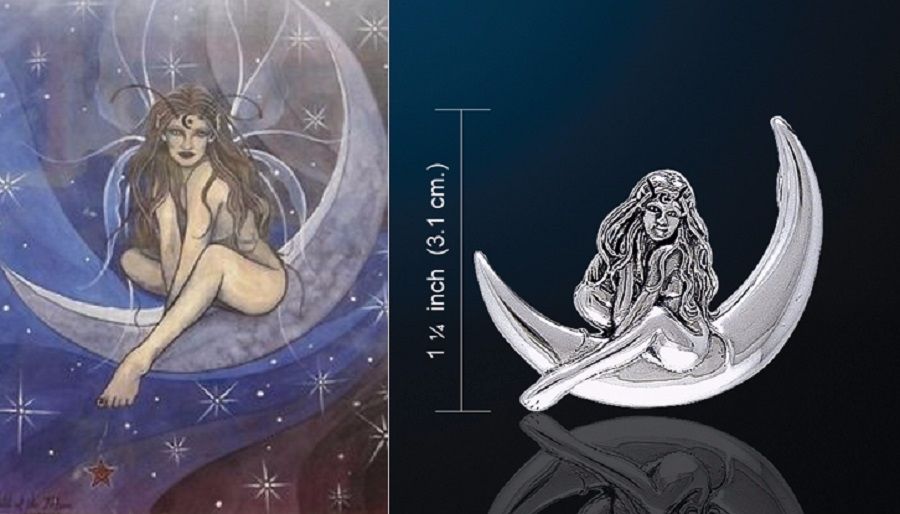 Child Of The Moon fairy pendant by Jessica Galbreth