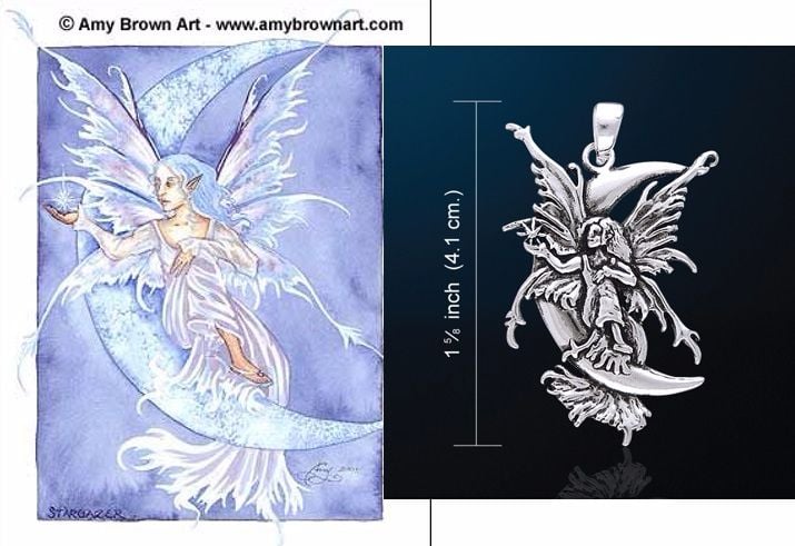 Star Gazer fairy pendant Just Like Silver