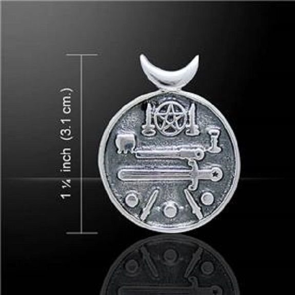 Magickal Witches Cauldron sterling silver pendant by Peter Stone