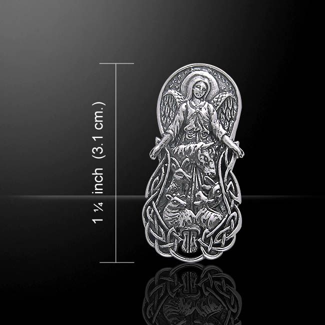 Angel Of The Animal Sterling Silver Pendant