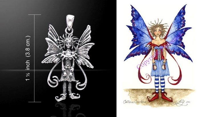 Amy Brown Caffeine Overload Fairy pendant