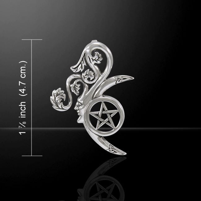 Wicca Green Man sterling silver Pendant