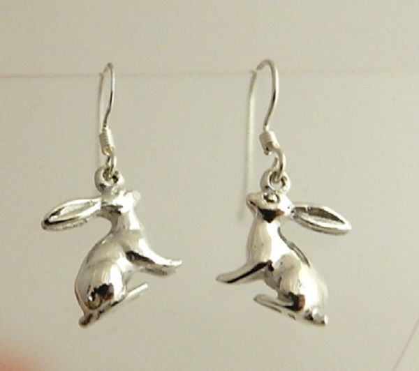 Hare Earrings sterling silver