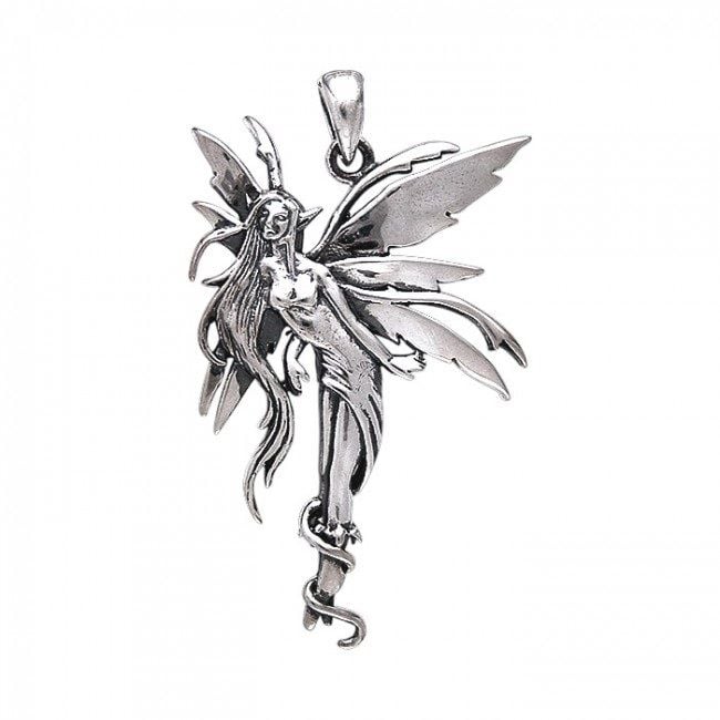 Amy Brown Firefly Fairy pendant sterling silver