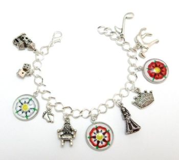 White Princess Bracelet - Tudor charm bracelet - Elizabeth Of York