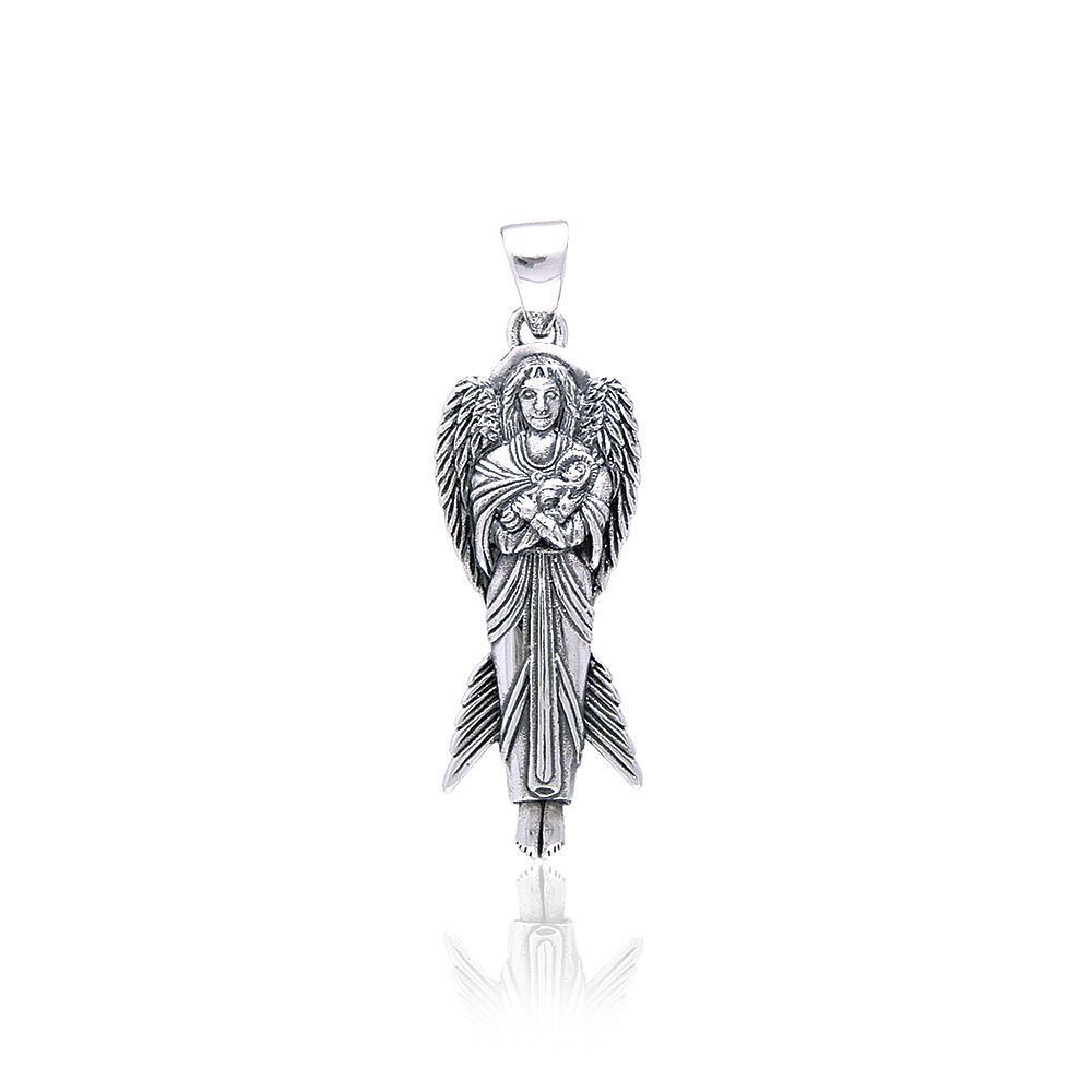 Angel Of New Hope Sterling Silver Pendant by Peter Stone for new beginnings