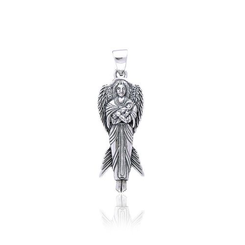 Angel Of New Hope Sterling Silver Pendant by Peter Stone for new beginnings