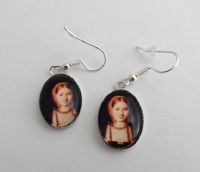 Catherine of Aragon portrait earrings