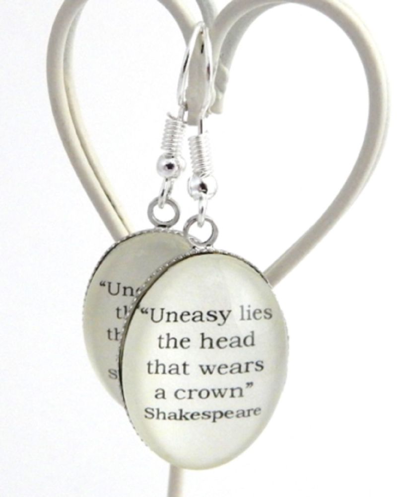 William Shakespeare Quote Earrings 