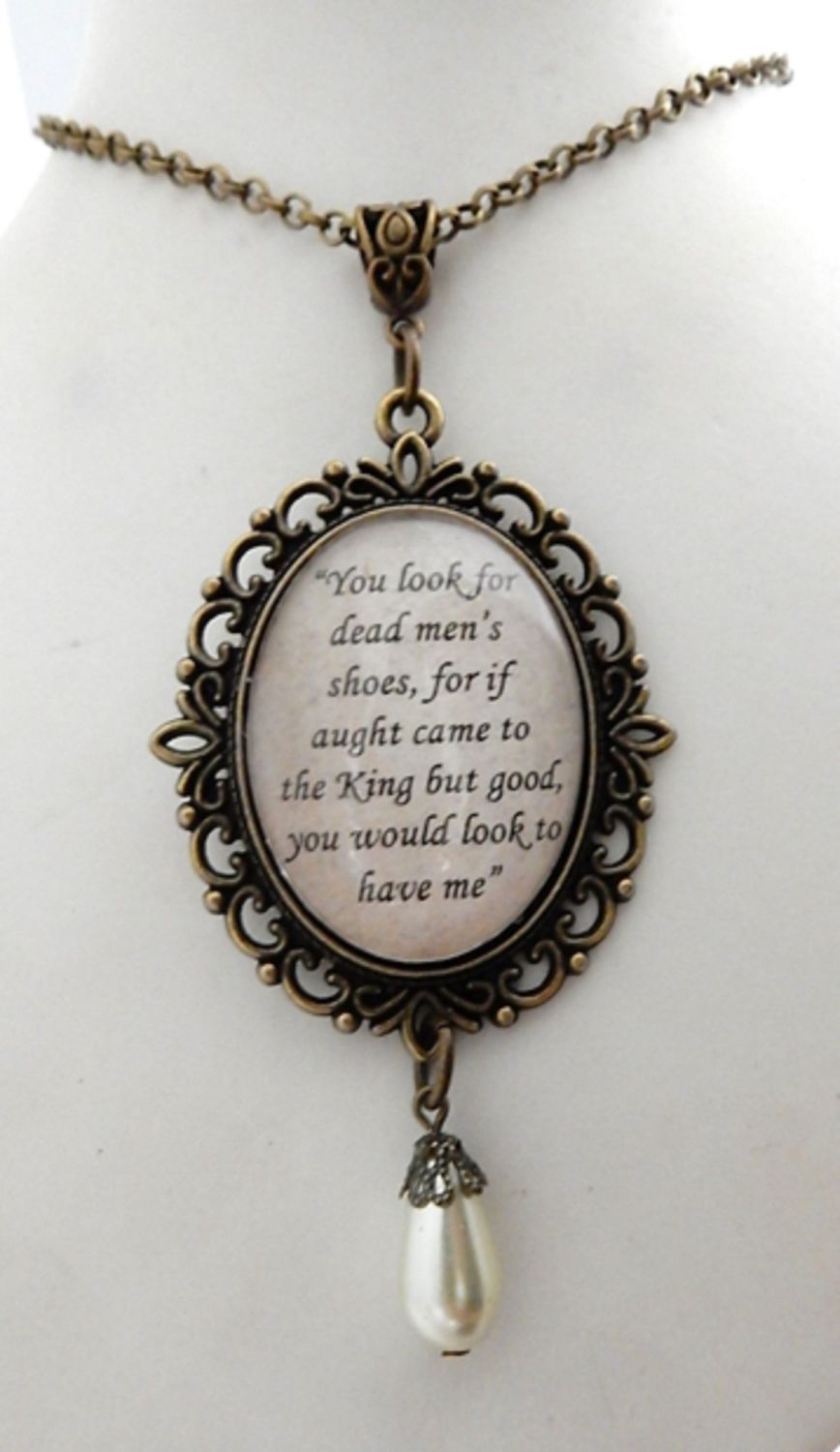 Queen Anne Boleyn Sir Henry Norris quote necklace