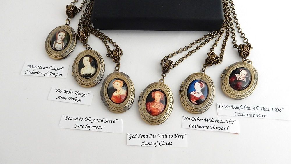 Henry's Wives motto necklace
