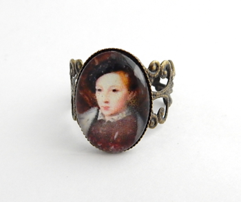 Edward VI ring - King of England - historical portrait jewellery