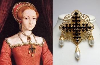 Elizabeth 1st Dress Brooch - young Elizabeth