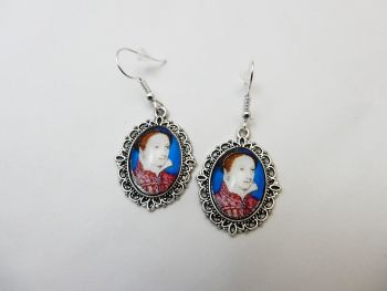 Mary Queen Of Scots earrings - historical portrait jewellery - miniature portrait - Queen of Scotland