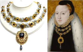 Elizabeth 1st portrait replica necklace
