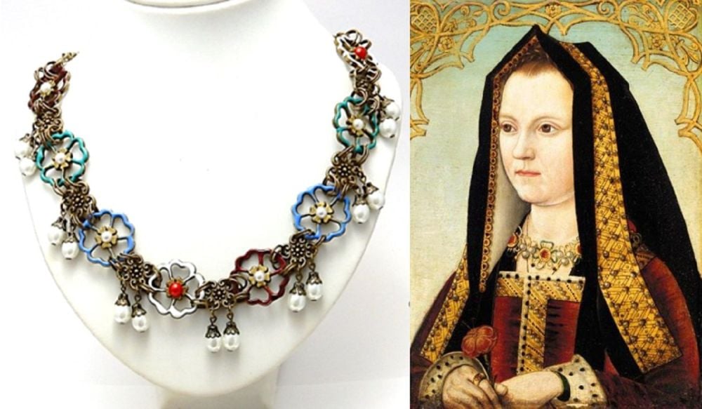 Elizabeth Of York Replica Necklace - 1st Tudor Queen