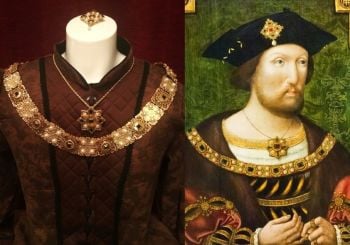 Henry VIII replica gold chain of office - oil on panel c. 1520