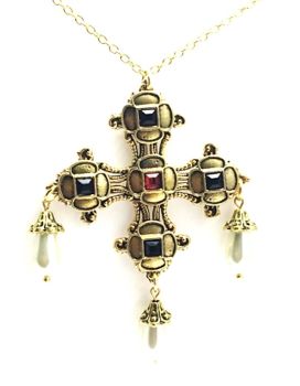 Golden Tudor Cross necklace