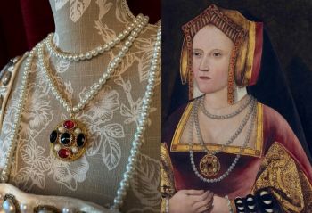 Katherine of Aragon portrait replica necklace set c.1520