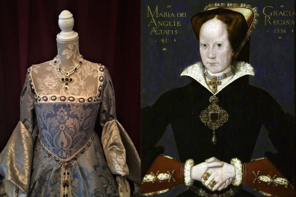 Mary I necklace - Mary Tudor portrait replica jewellery
