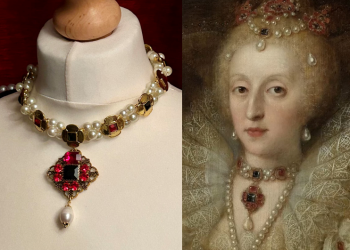 Queen Elizabeth portrait replica necklace