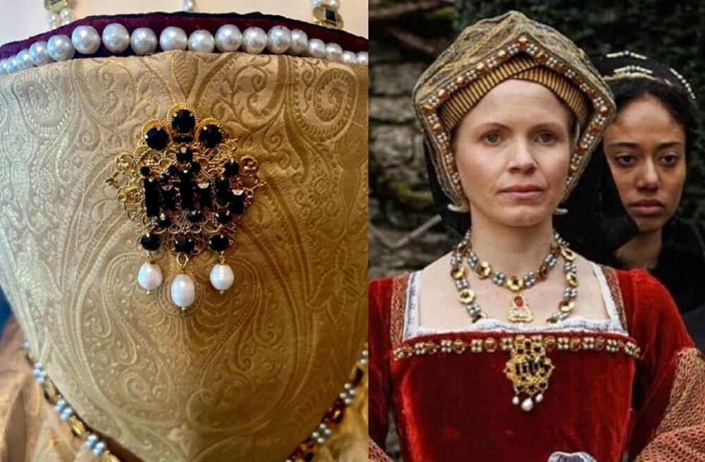 The IHS Queen's brooch  (Wolf Hall)