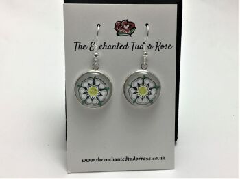 War Of The Roses Collection - White Rose of York Earrings