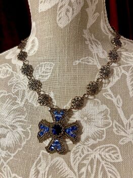 Medieval Cross Jacquetta of Luxembourg inspired necklace