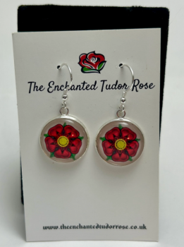 War Of The Roses Collection - Red Rose of Lancaster Earrings