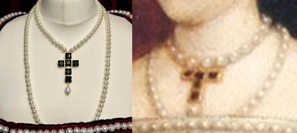 Jane Seymour replica necklace, Two Piece Set, The Whitehall Mural by Hans H