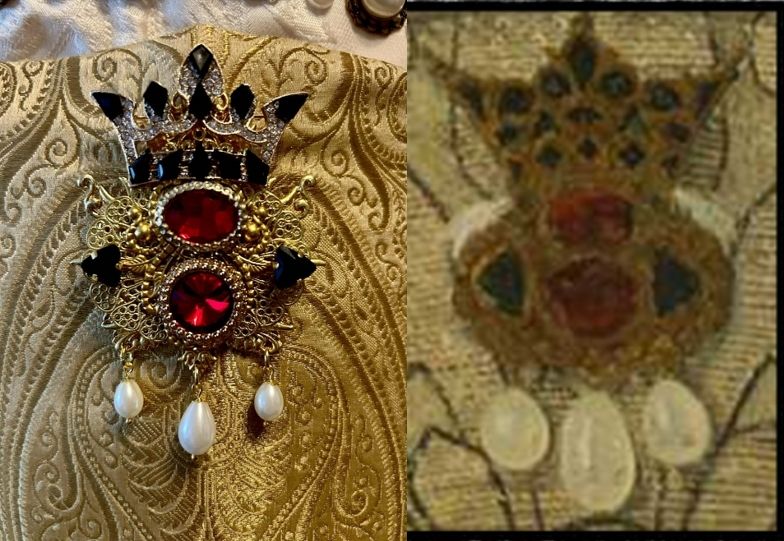Katherine Parr Portrait replica Coronet brooch