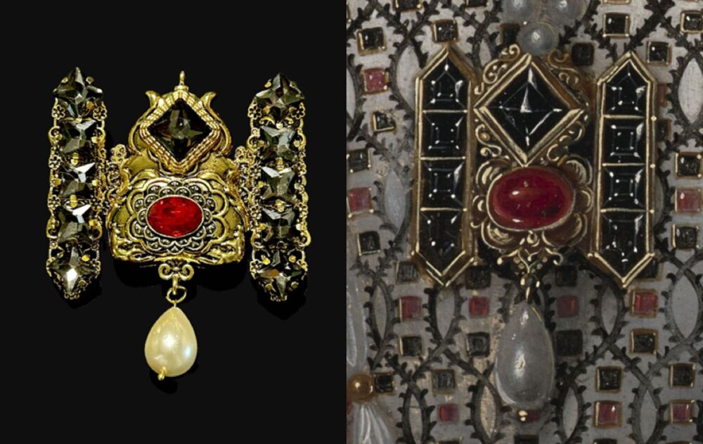 Replica dress brooch, “The Great H”.