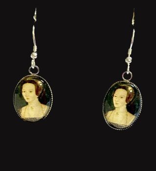 Anne Boleyn portrait earrings