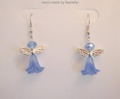 Flower fairy beaded earrings in a choice of colour