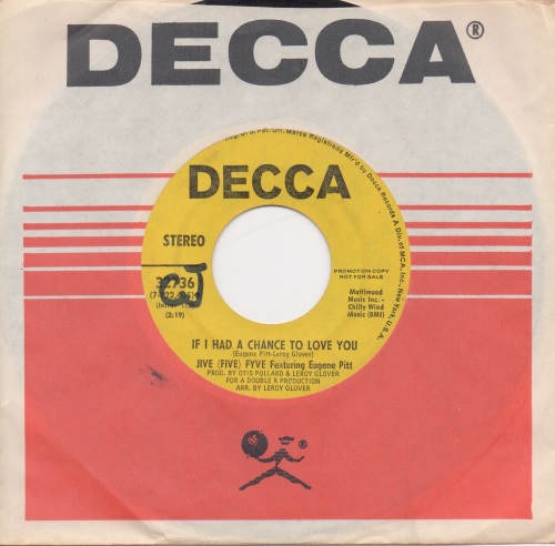 JIVE (FIVE) FYVE FEATURING EUGENE PITT - IF I HAD A CHANCE TO LOVE YOU