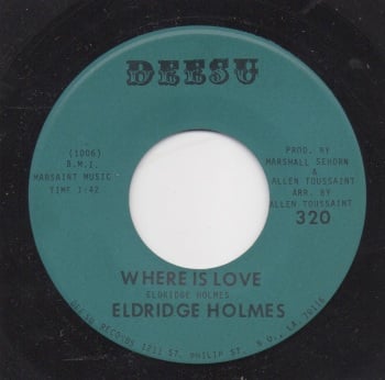 ELDRIDGE HOLMES - WHERE IS LOVE