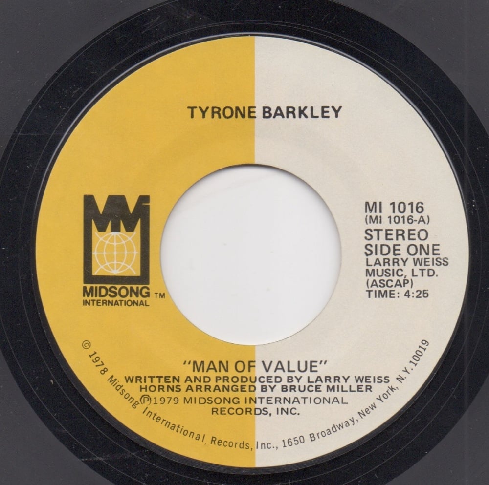 TYRONE BARKLEY - MAN OF VALUE