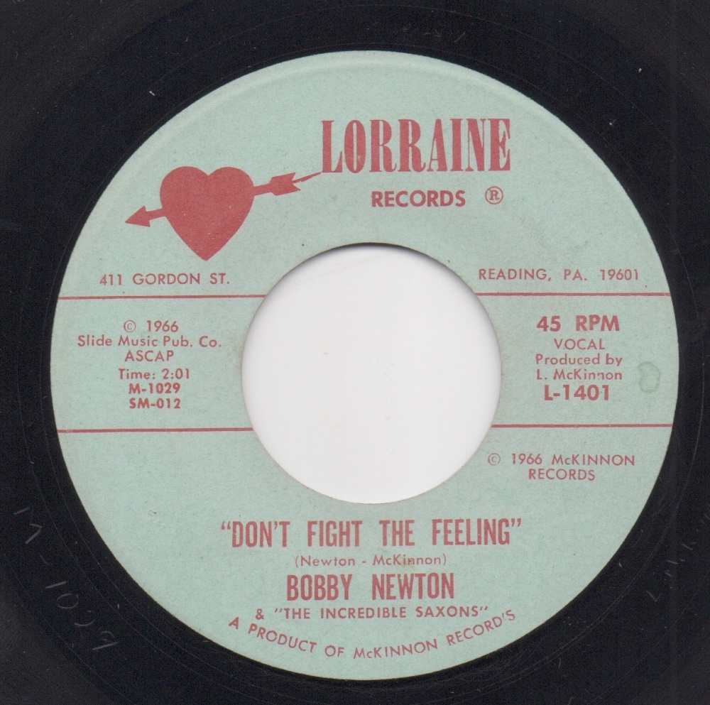 BOBBY NEWTON & THE INCREDIBLE SAXONS - DON'T FIGHT THE FEELING