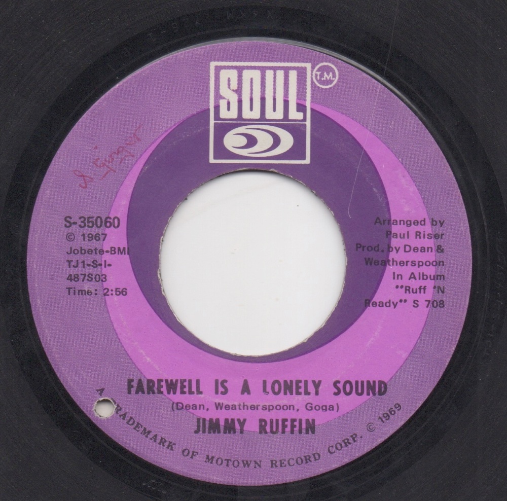 JIMMY RUFFIN - FAREWELL IS A LONELY SOUND