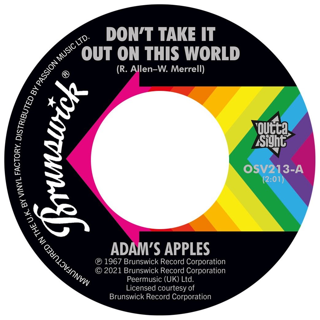 ADAM'S APPLES / THE COOPERETTES - DON'T TAKE IT OUT ON THIS WORLD / SHING-A
