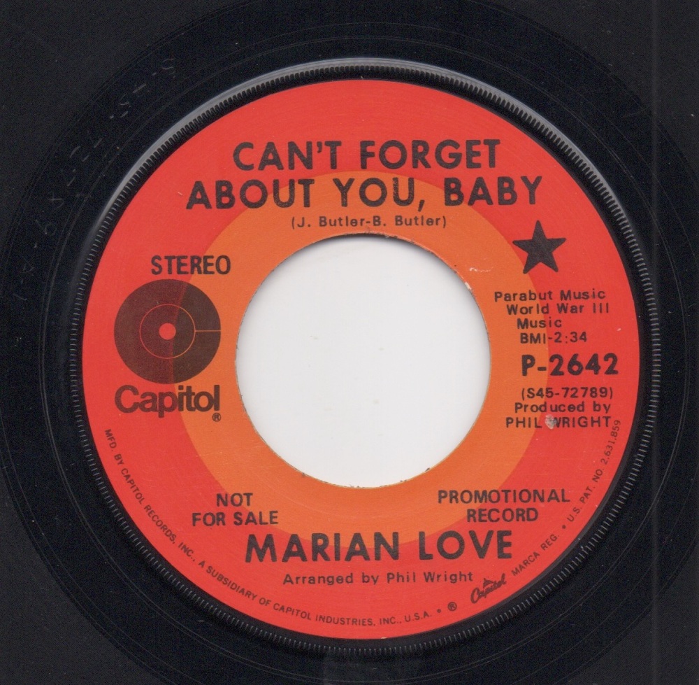 MARIAN LOVE - CAN'T FORGET ABOUT YOU, BABY