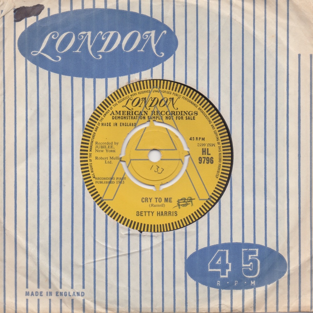 BETTY HARRIS - CRY TO ME