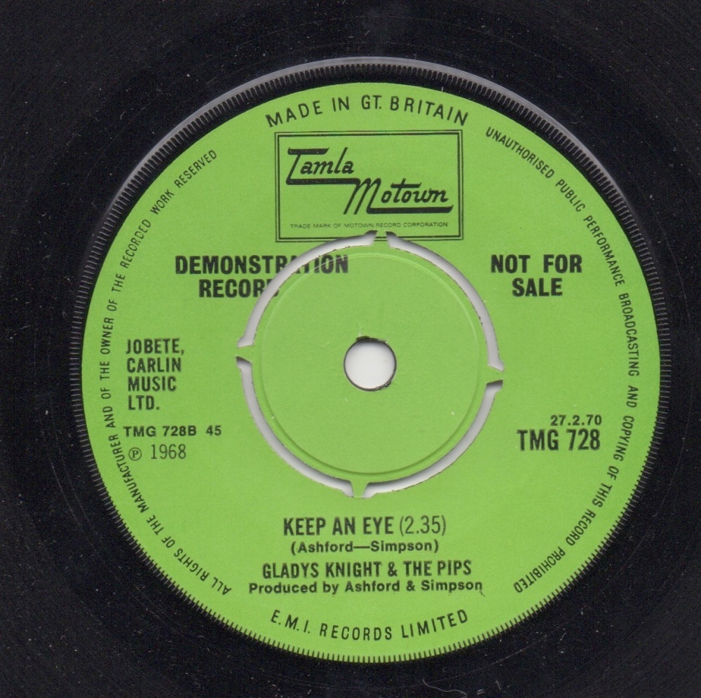 GLADYS KNIGHT & THE PIPS - KEEP AN EYE / DIDN'T YOU KNOW (YOU'D HAVE TO CRY