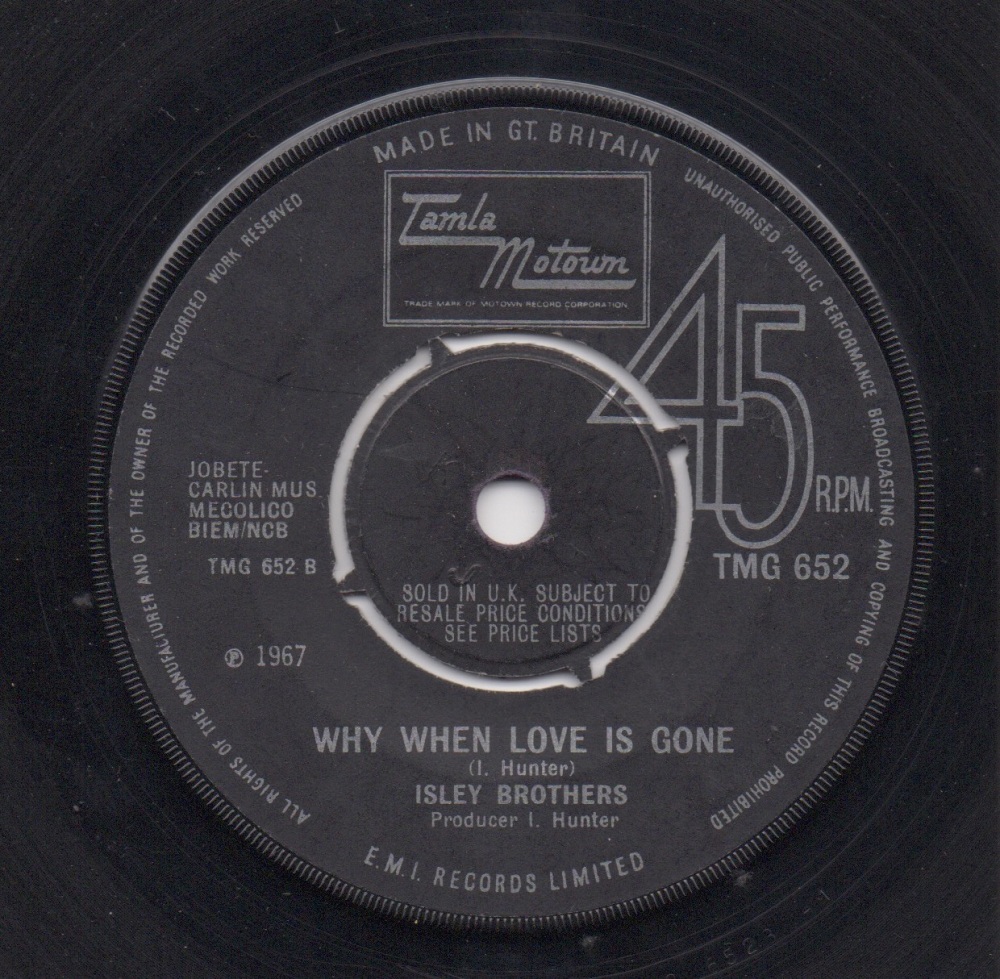 ISLEY BROTHERS - WHY WHEN LOVE IS GONE