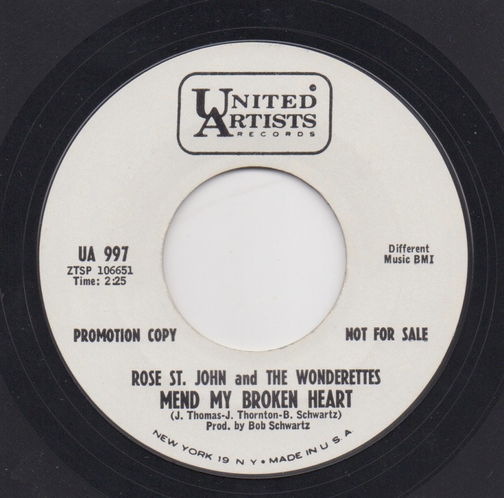 ROSE ST. JOHN & THE WONDERETTES - MEND MY BROKEN HEART